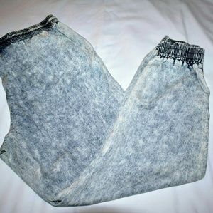 Mossimo 80's Acid Wash Denim Joggers sz Large